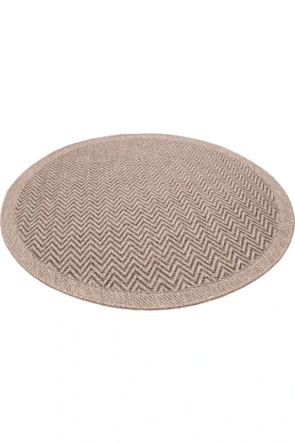 Dywan okrągły zewnętrzny Kenzy Patio 5007 178 nature rzut z boku