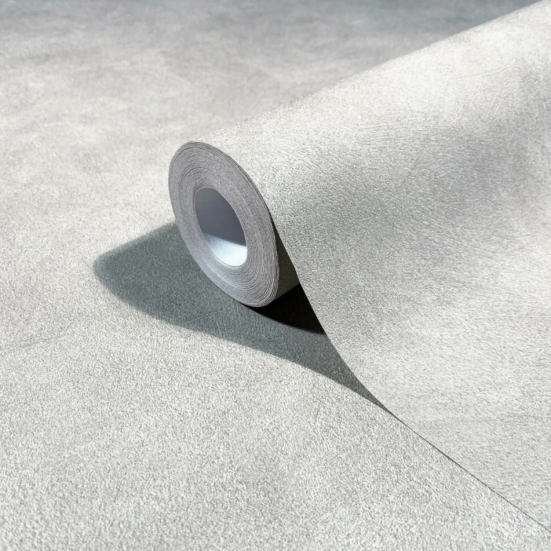 Jasnoszara tapeta winylowa na flizelinie imitacja tynku 36413 Marburg.webp