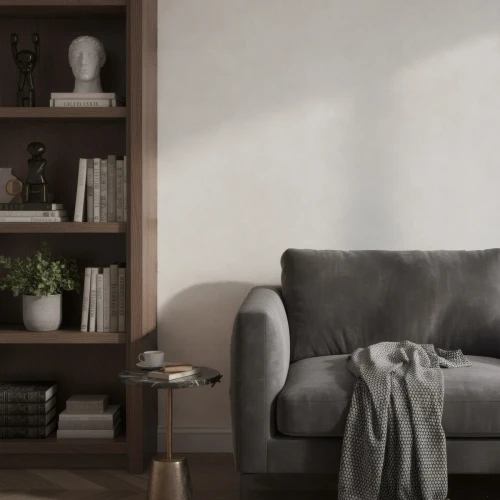 Szara tapeta imitacja tynku dekoracyjnego do salonu 36415 Marburg.webp