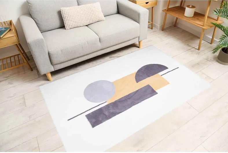 Dywan pluszowy Maximo abstrakcja ivory do salonu