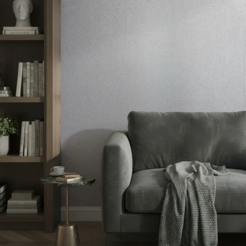 Szara tapeta strukturalna do salonu 36457 Marburg.webp