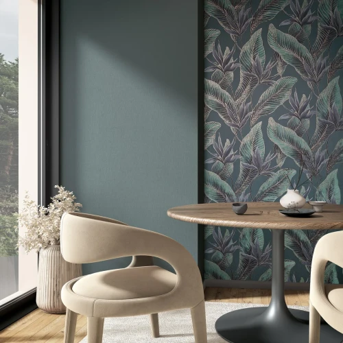 Tapeta do salonu jednolita z fakturą tkaniny 36480 Whisper Marburg.webp