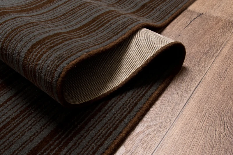 Chodnik wełniany nowoczesny pasy Agnella AXO zielony - spód