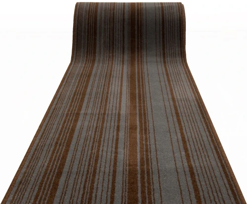 Chodnik wełniany nowoczesny pasy Agnella AXO zielony - rzut ukośny