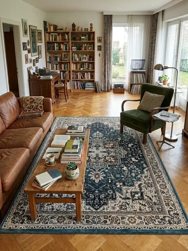 Dywan Dywilan Rich Karastan blue aranżacja