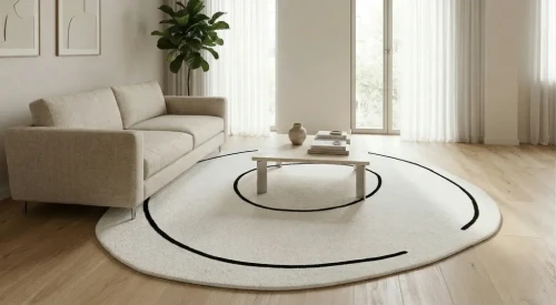 Dywan okrągły Carpet Decor Handmade Loop krem do salonu