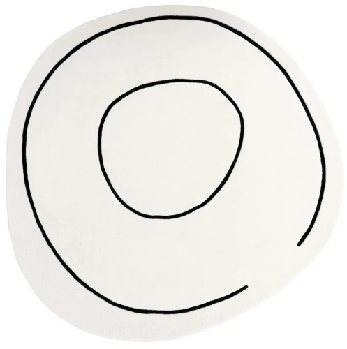 Dywan okrągły wełniany Carpet Decor Handmade Loop kremowy