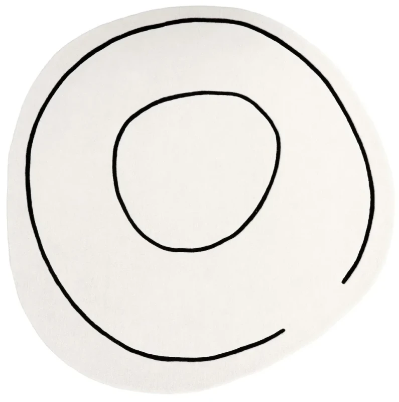 Dywan okrągły wełniany Carpet Decor Handmade Loop kremowy