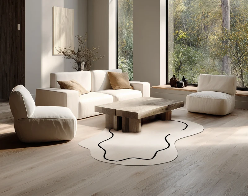 Dywan wełniany Carpet Decor Handmade Loop ivory do salonu