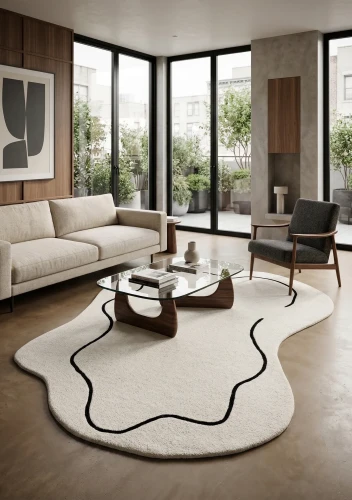 Dywan wełniany Carpet Decor Handmade Loop ivory do pokoju