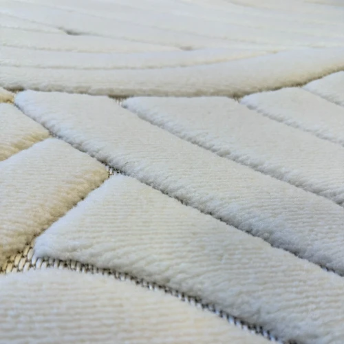 Dywan art deco 3d Dywilan Juno Lux 1 F707A cream runo