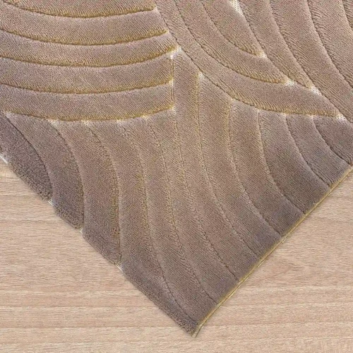 Dywan art deco 3d Dywilan Juno Lux 1 F707A vizon obszycie