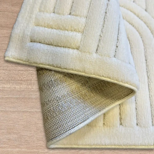 Dywan art deco 3d Dywilan Juno Lux 2 E341A cream spód