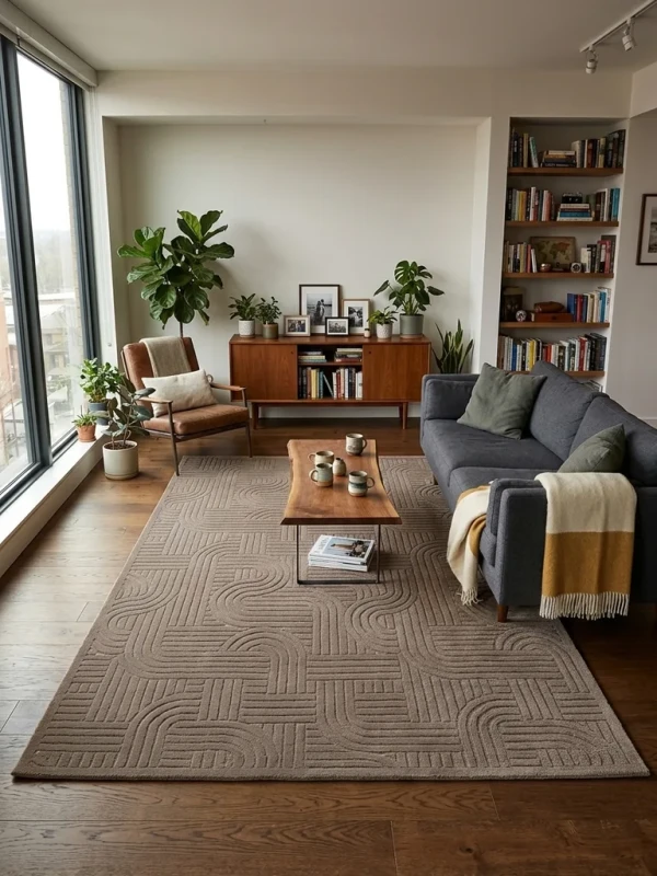 Dywan art deco 3d Dywilan Juno Lux 2 E341A vizion aranżacja