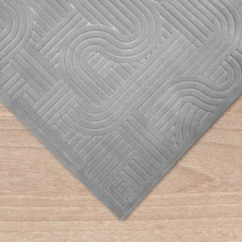 Juno Lux 2 E341A l.grey Dywan art deco 3d Dywilan Juno  obszycie