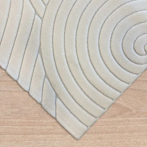 Dywan art deco 3d Dywilan Juno Lux 3 F705A cream obszycie