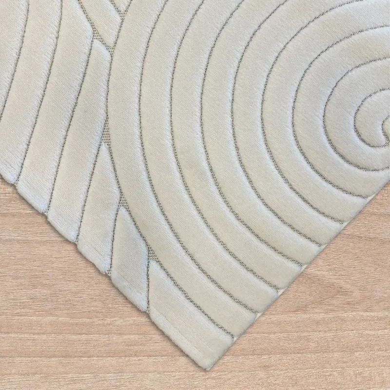 Dywan art deco 3d Dywilan Juno Lux 3 F705A cream obszycie