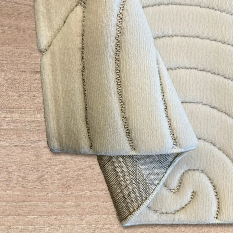 Dywan art deco 3d Dywilan Juno Lux 3 F705A cream spód