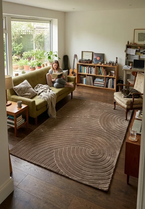 Dywan art deco 3d Dywilan Juno Lux 3 F705A vizion aranżacja