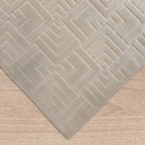 Dywan art deco 3d Dywilan Juno Lux 4 D147A beige  obszycie