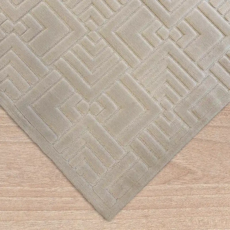 Dywan art deco 3d Dywilan Juno Lux 4 D147A beige  obszycie