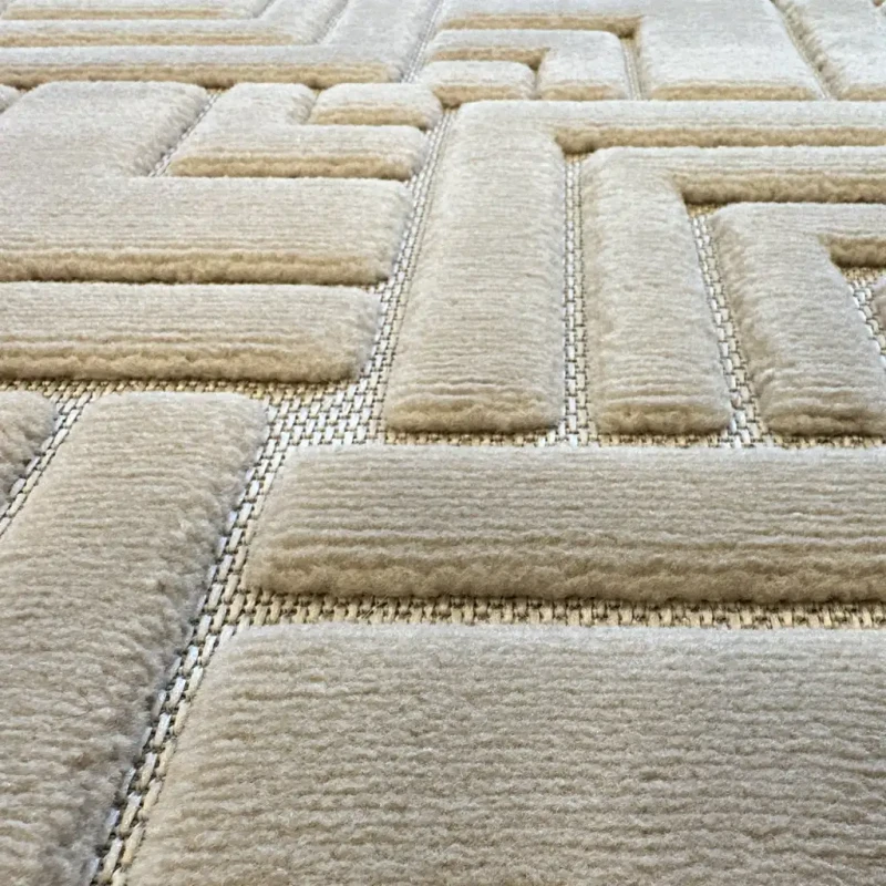 Dywan art deco 3d Dywilan Juno Lux 4 D147A beige  runo