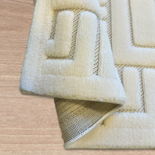 Dywan art deco 3d Dywilan Juno Lux 4 D147A cream spód