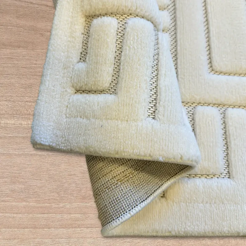 Dywan art deco 3d Dywilan Juno Lux 4 D147A cream spód