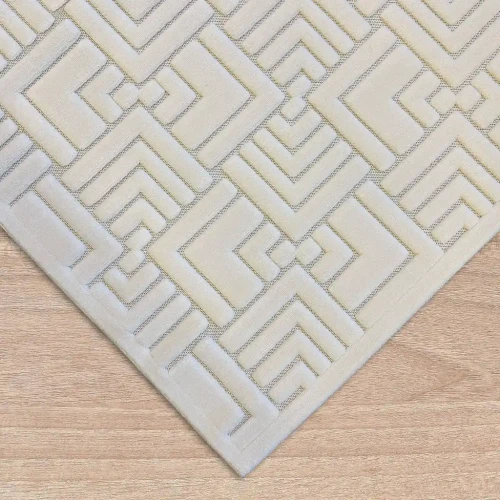 Dywan art deco 3d Dywilan Juno Lux 4 D147A cream obszycie