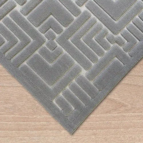 Dywan art deco 3d Dywilan Juno Lux 4 D147A l.grey obszycie