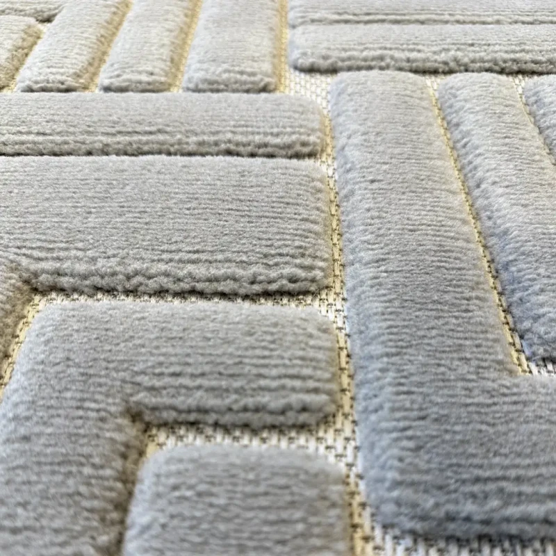 Dywan art deco 3d Dywilan Juno Lux 4 D147A l.grey  runo