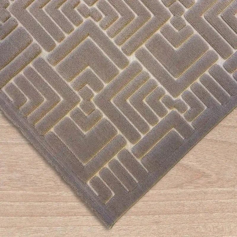 Dywan art deco 3d Dywilan Juno Lux 4 D147A vizon obszycie