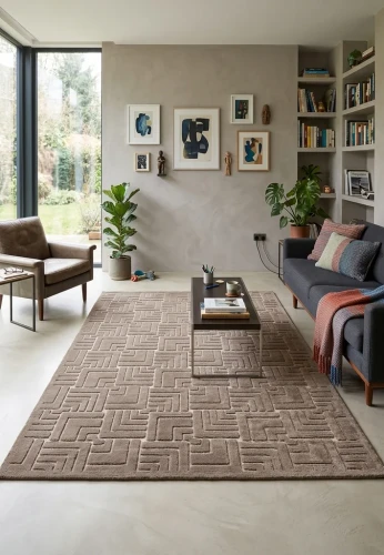 Dywan art deco 3d Dywilan Juno Lux 4 D147A vizon aranżacja