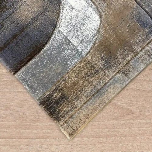 Dywan nowoczesny Dywilan Prestige E8251A brown-grey obszycie