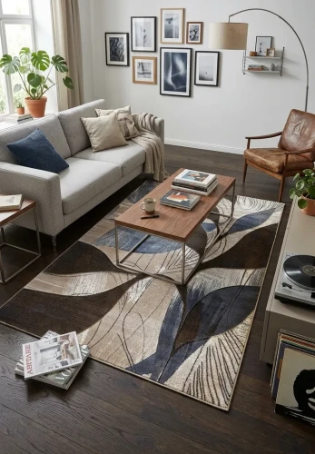 Dywan nowoczesny Dywilan Prestige 5 TE940A grey-brown  aranżacja