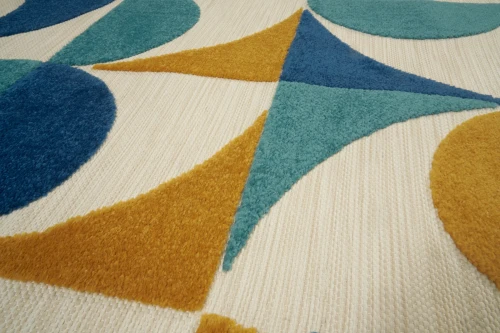 Dywan zewnętrzny geometria Carpet Decor Outdoor Verano beżowo-niebiesko-żółty - wzór