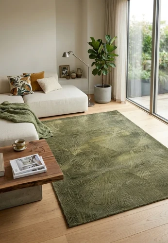 Dywan nowoczesny Dywilan Pure 3 EB296 green aranżacja