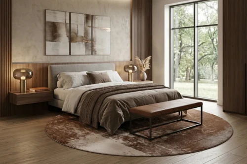 Dywan okrągły Carpet Decor Magic Home Rust copper do sypialni