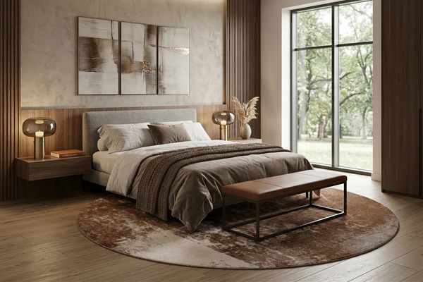 Dywan okrągły Carpet Decor Magic Home Rust copper do sypialni