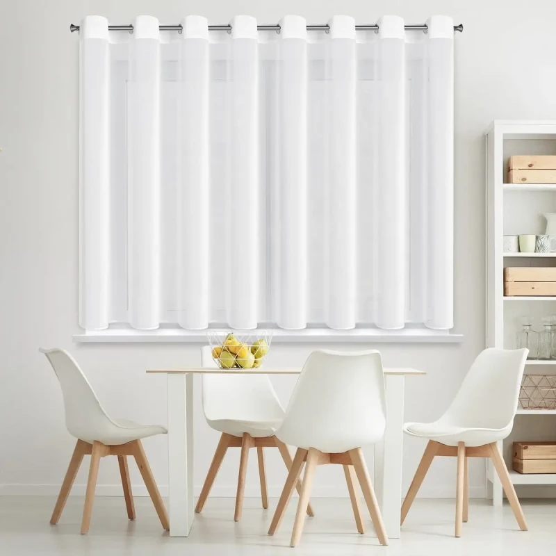 Firana krótka na przelotkach biała 350x150 cm.webp