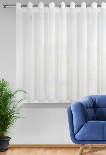 Firana krótka do salonu biała na przelotkach 350x160 cm Rebecca.webp
