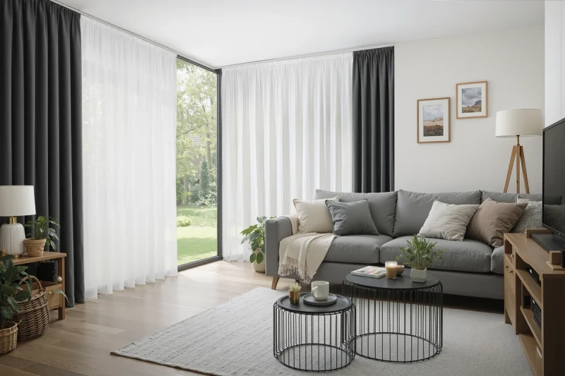 Firana materiał na metry 300 cm woal biały Gerster 7939_300_0001 do salonu