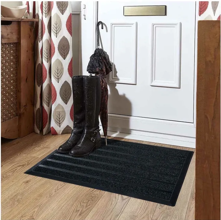Wycieraczka podgumowana Grass Mat szary w korytarzu