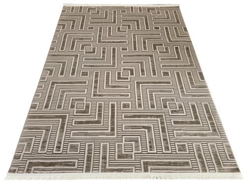 Dywan nowoczesny geometria 3d Exclusive 651 kremowo-brązowy