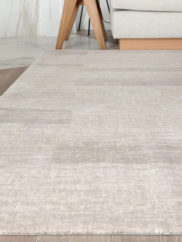 Dywan wełniany kwadrat Agnella Agnus Brush Lines beż do salonu