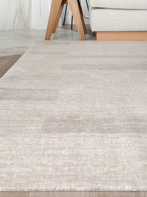 Dywan wełniany kwadrat Agnella Agnus Brush Lines beż do salonu