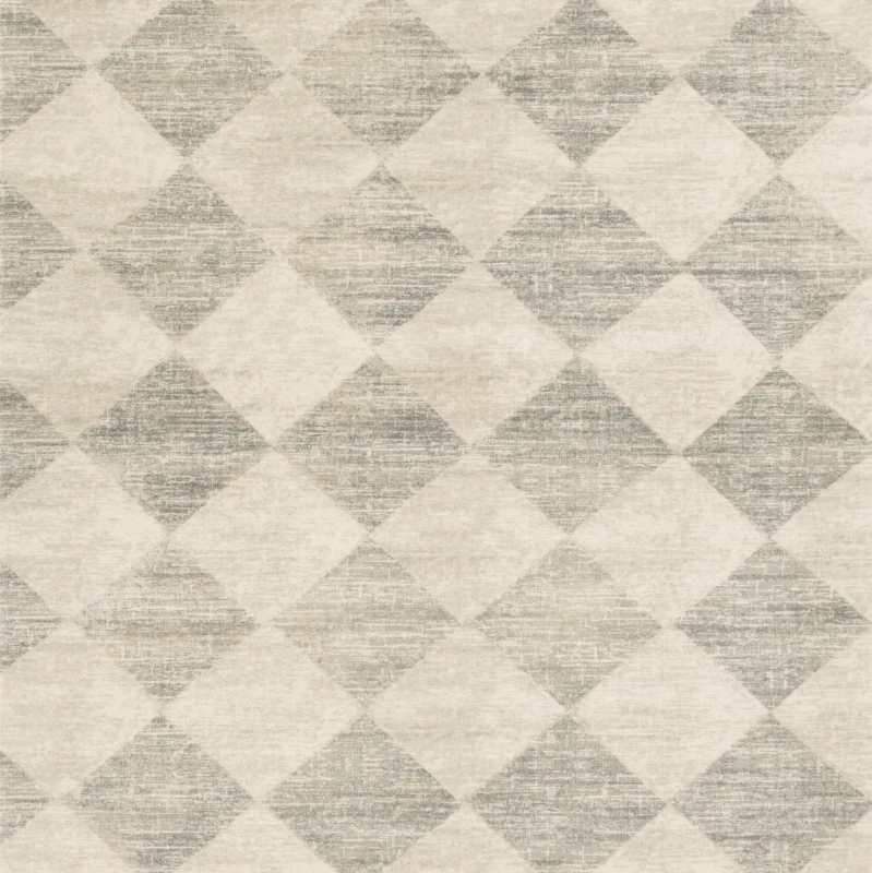 Dywan wełniany kwadrat geometria Agnella Agnus Checkered szary
