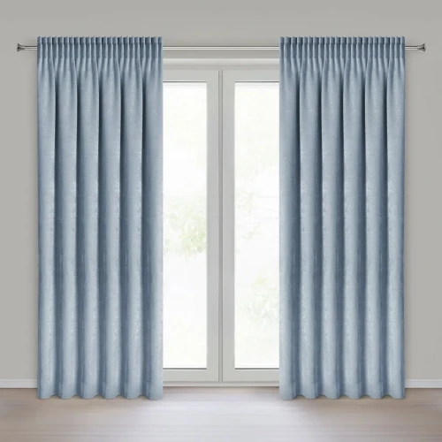 Eleganckie zasłony gotowe do pokoju Nilo 140x270 cm na taśmie ciemnoniebieskie