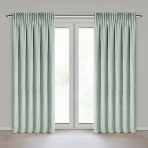 Eleganckie zasłony gotowe do pokoju Nilo 140x270 cm na taśmie jasnomietowe