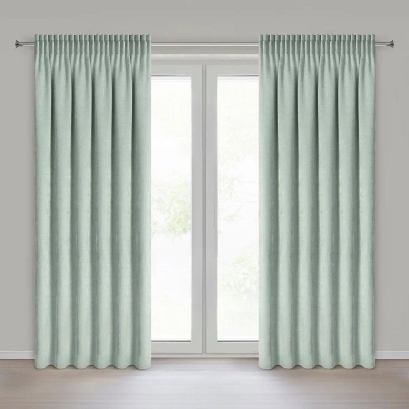 Eleganckie zasłony gotowe do pokoju Nilo 140x270 cm na taśmie jasnomietowe